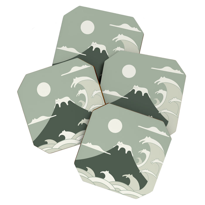 Cat Landscape 108 Coaster Gallery Image 1