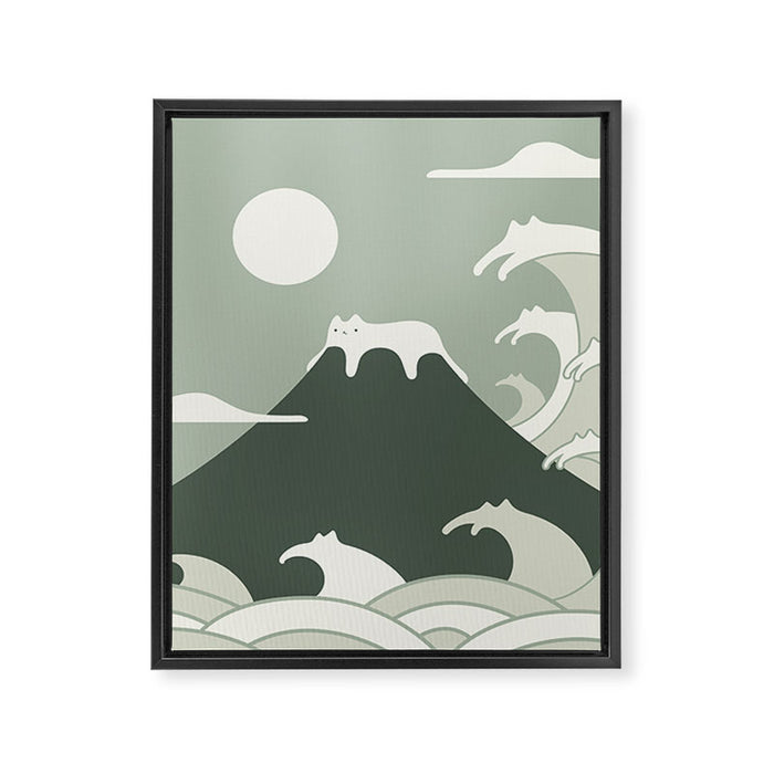 Cat Landscape 108 Framed Canvas Print Gallery Image 1