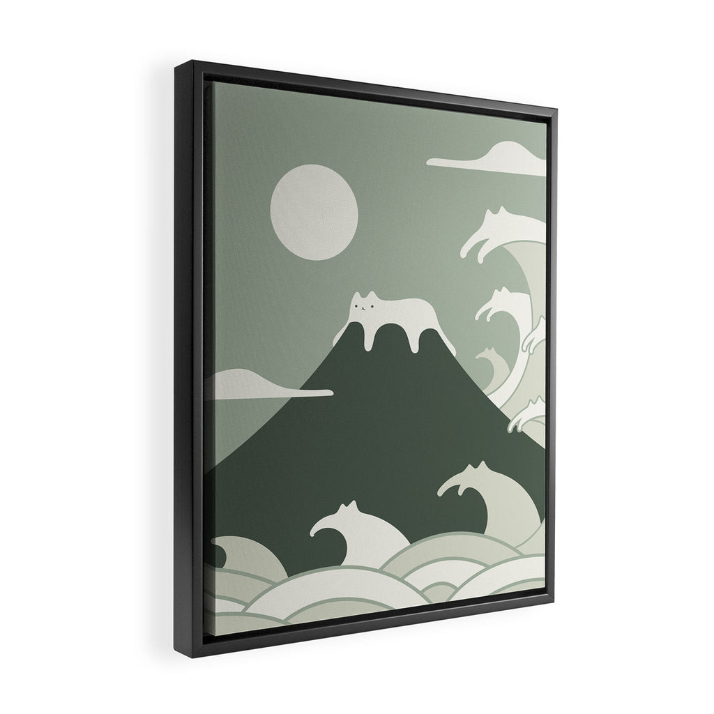 Cat Landscape 108 Framed Canvas Print Gallery Image 2