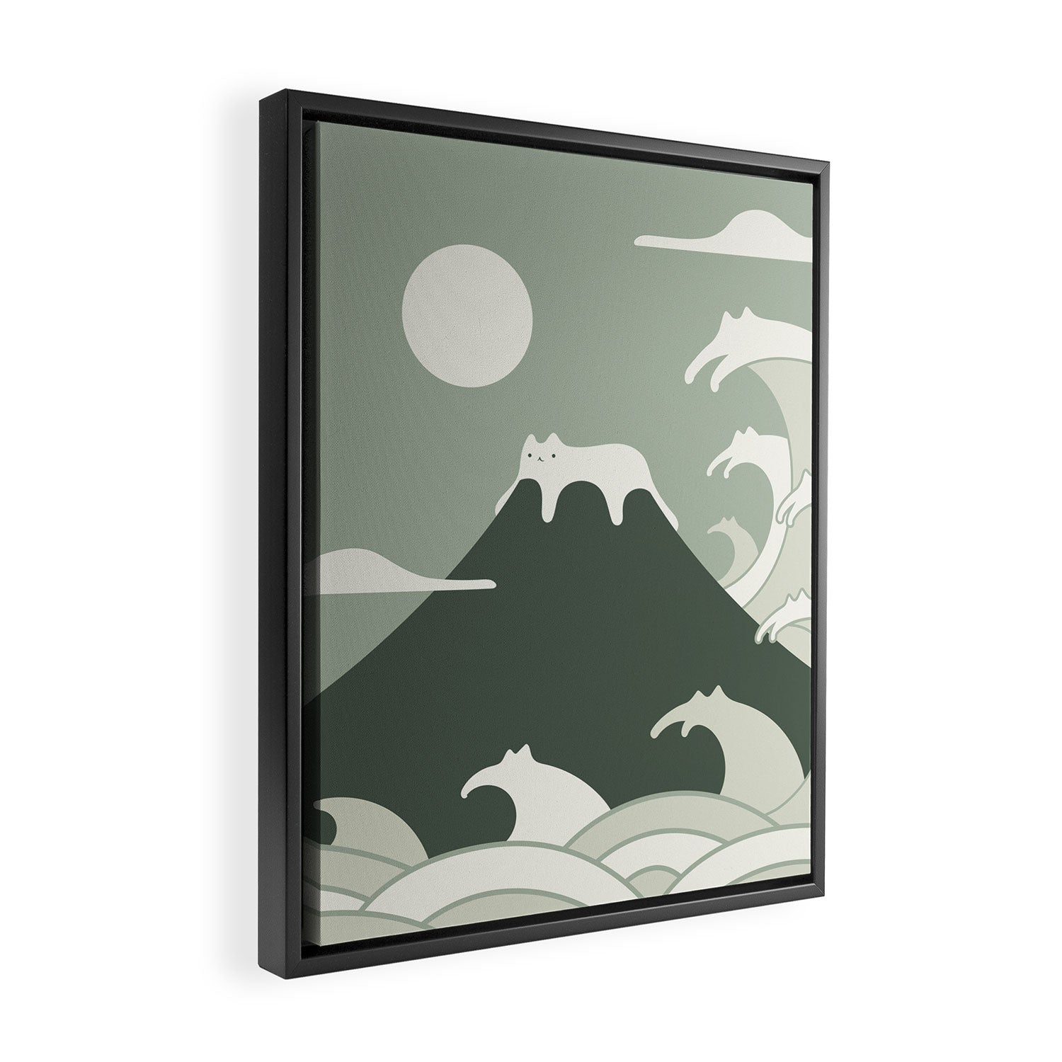 Cat Landscape 108 Framed Canvas Print Gallery Image 2
