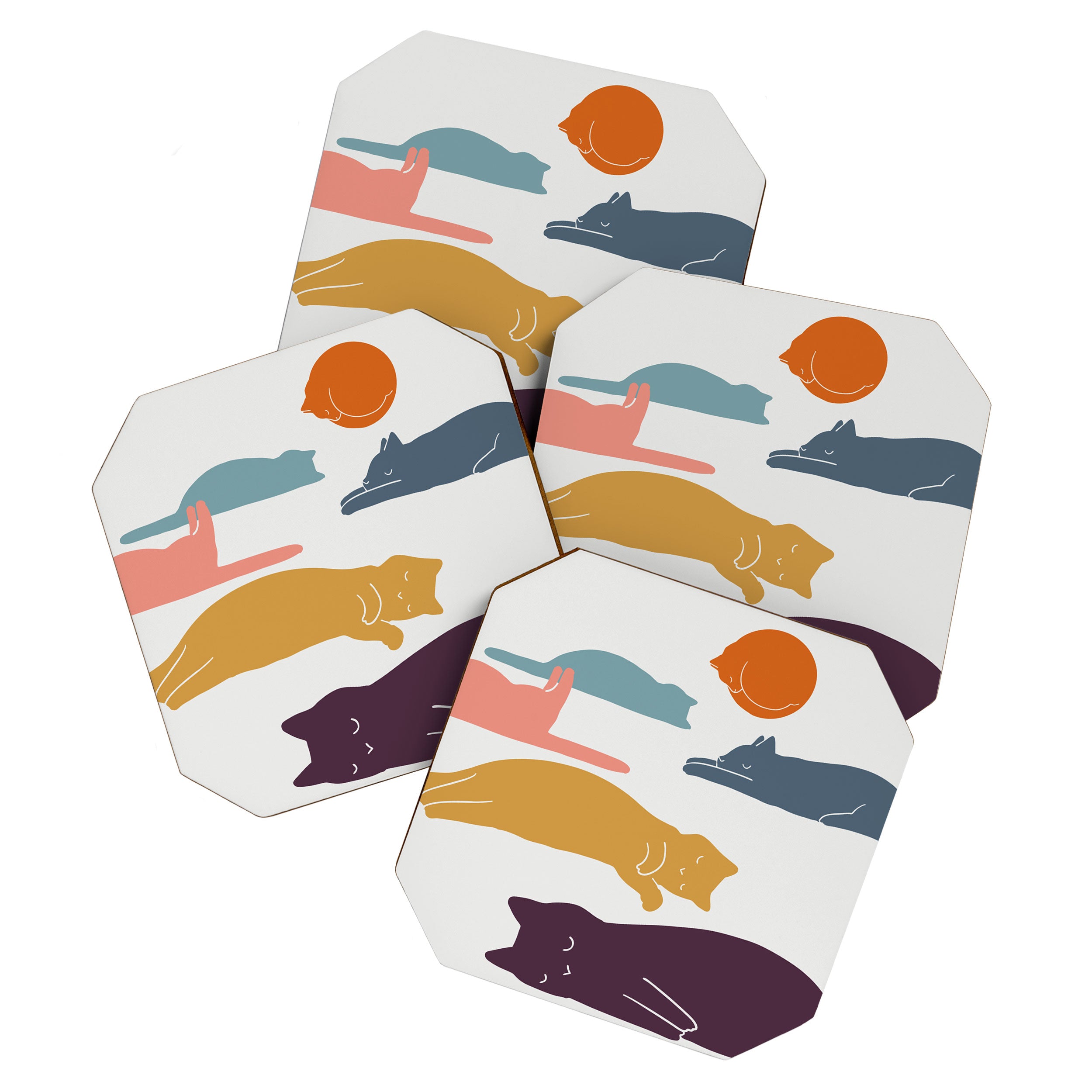 Cat Landscape 11 Coaster Gallery Image 1