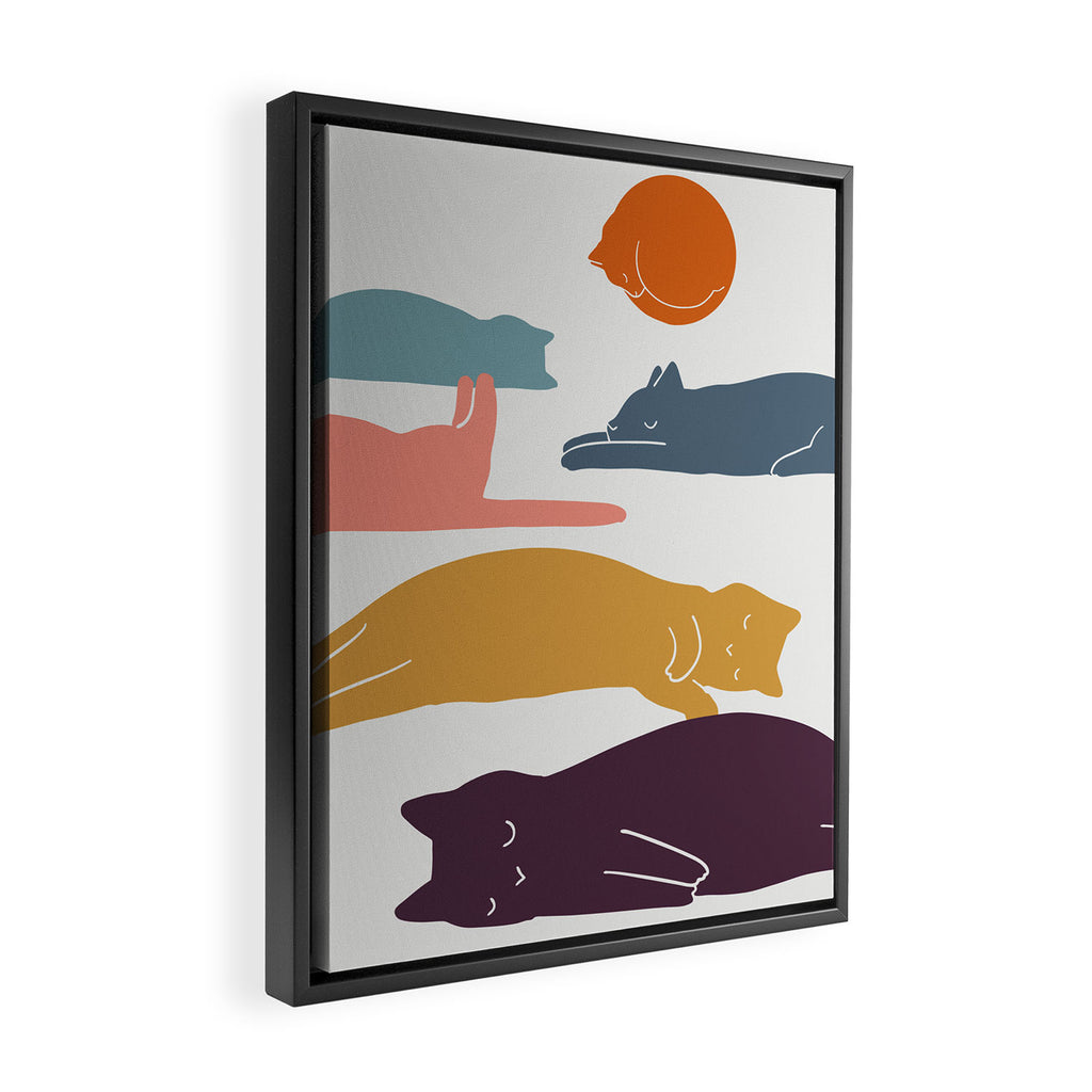 Cat Landscape 11 Framed Canvas Print Gallery Image 2