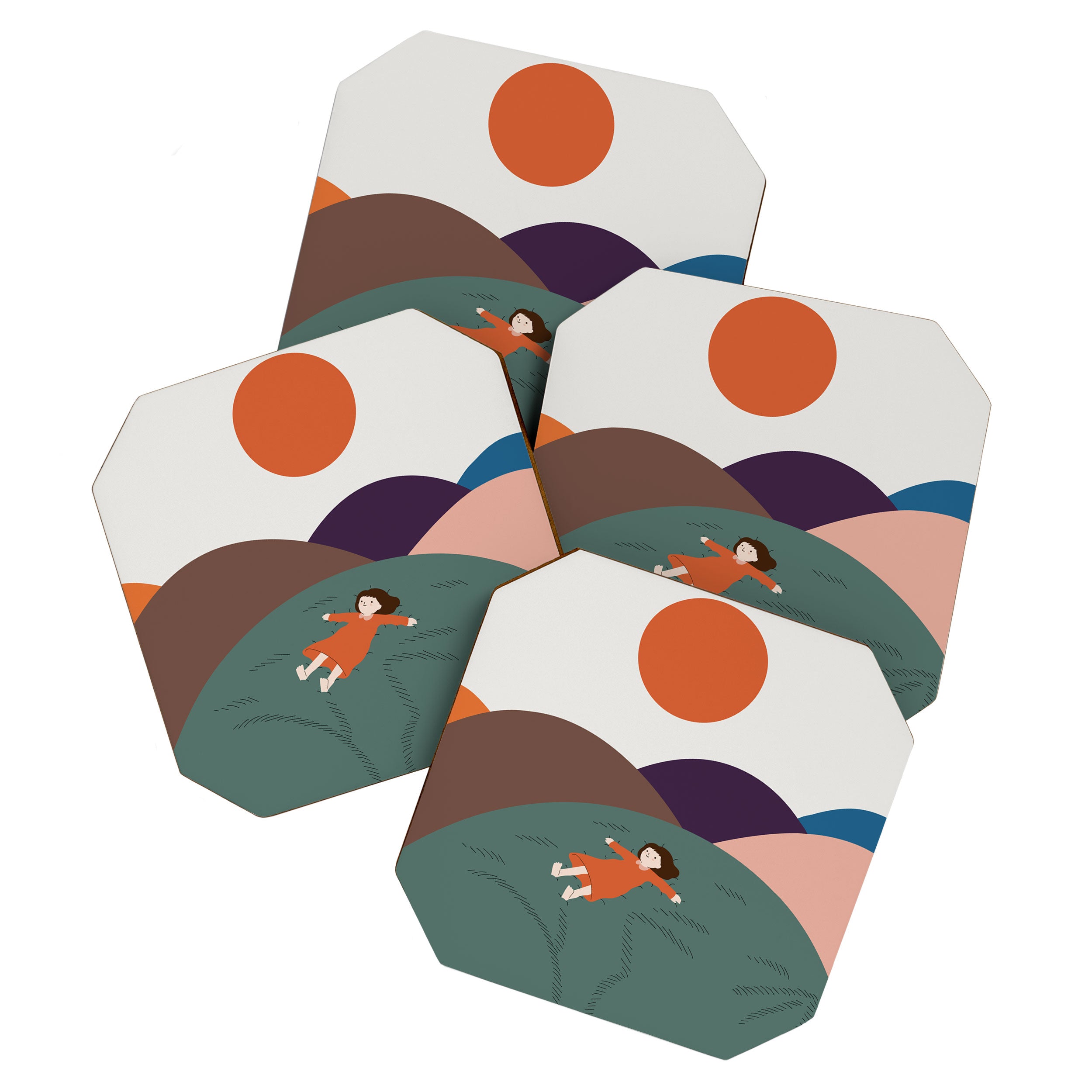 Cat Landscape 111 Coaster Gallery Image 1