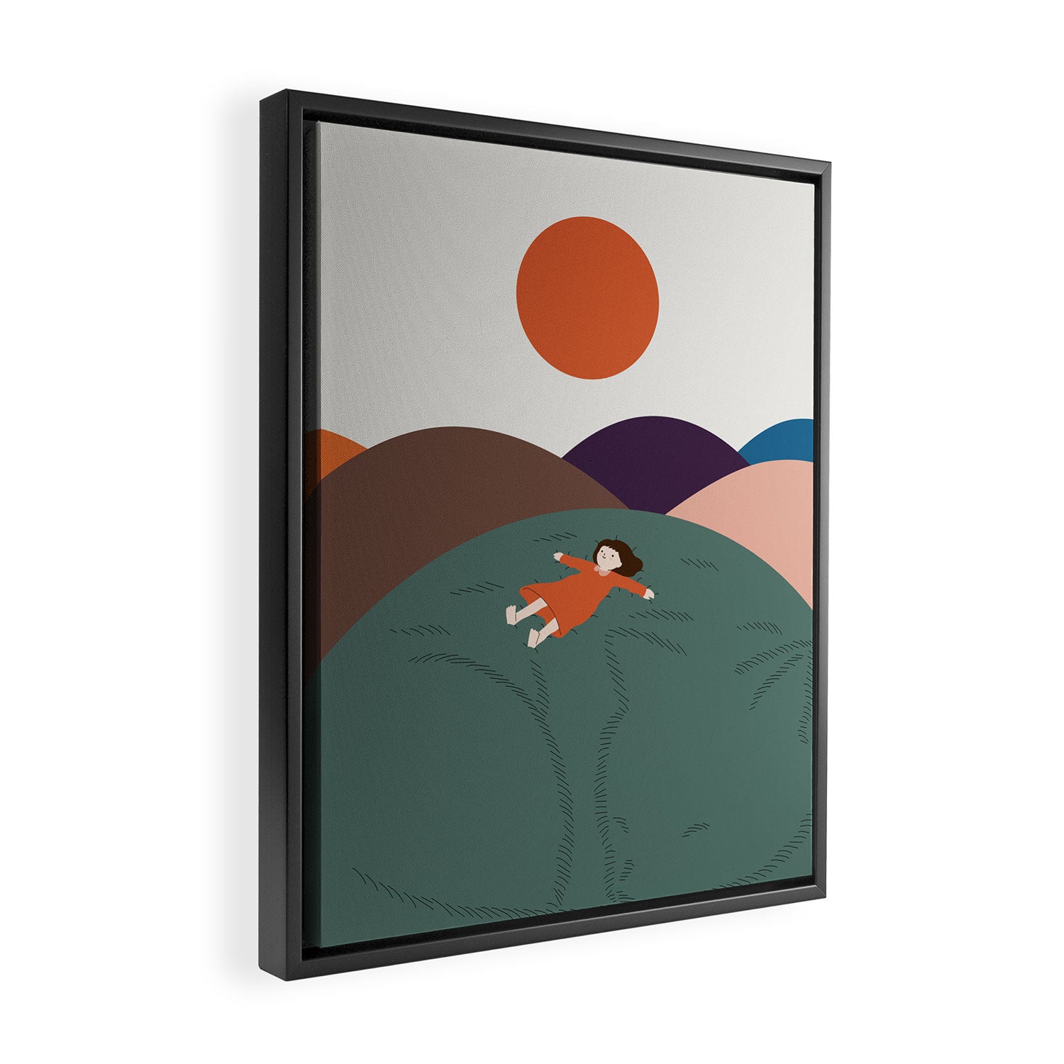 Cat Landscape 111 Framed Canvas Print Gallery Image 2