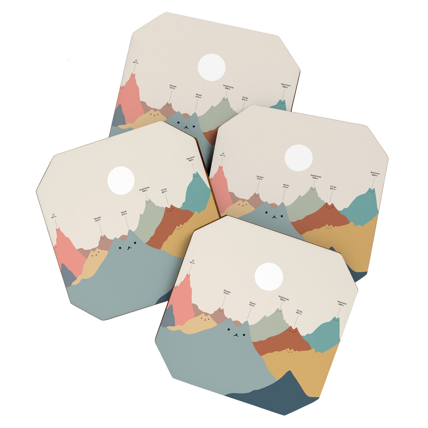 Cat Landscape 115: Himeowlaya Coaster Gallery Image 1