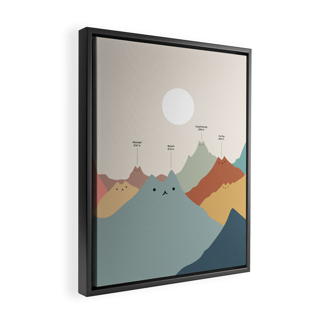 Cat Landscape 115: Himeowlaya Framed Canvas Print Gallery Image 2