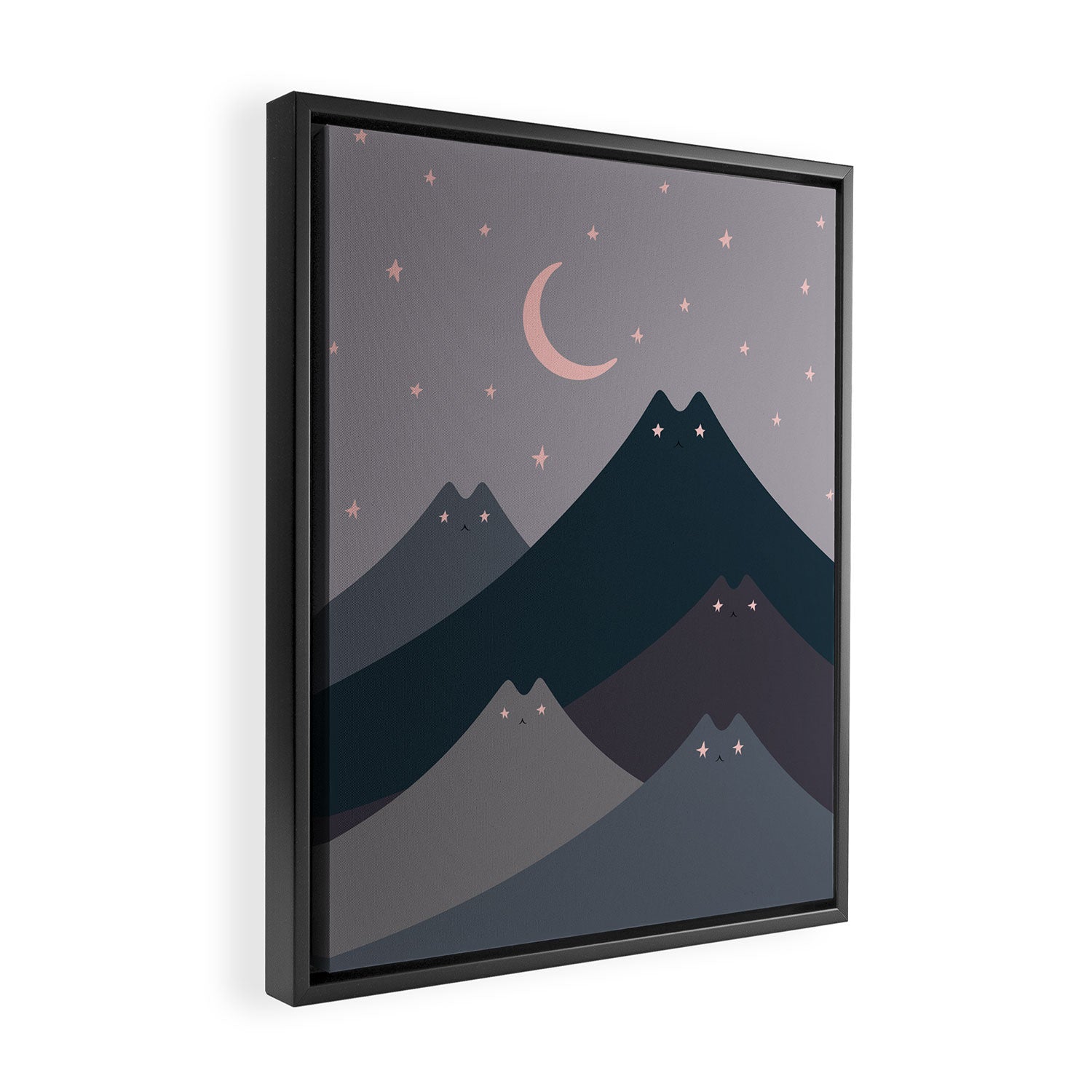 Cat Landscape 116: Starry starry eyes Framed Canvas Print Gallery Image 2