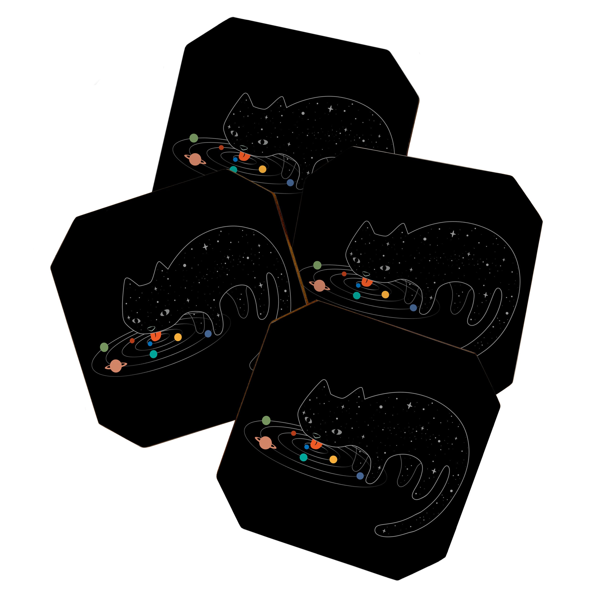 Cat Landscape 117: Catstronomy Coaster Gallery Image 1