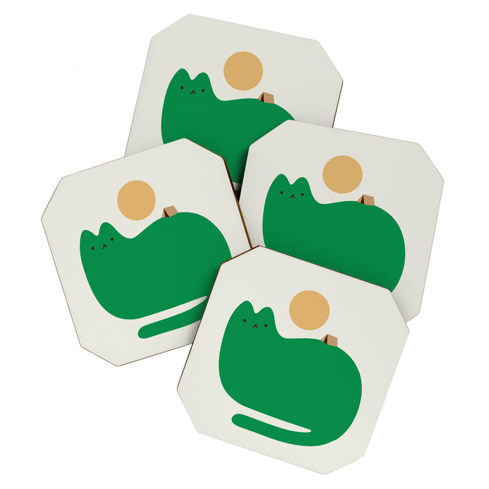 Cat Landscape 118A: Purrfect Campsite A Coaster Gallery Image 1