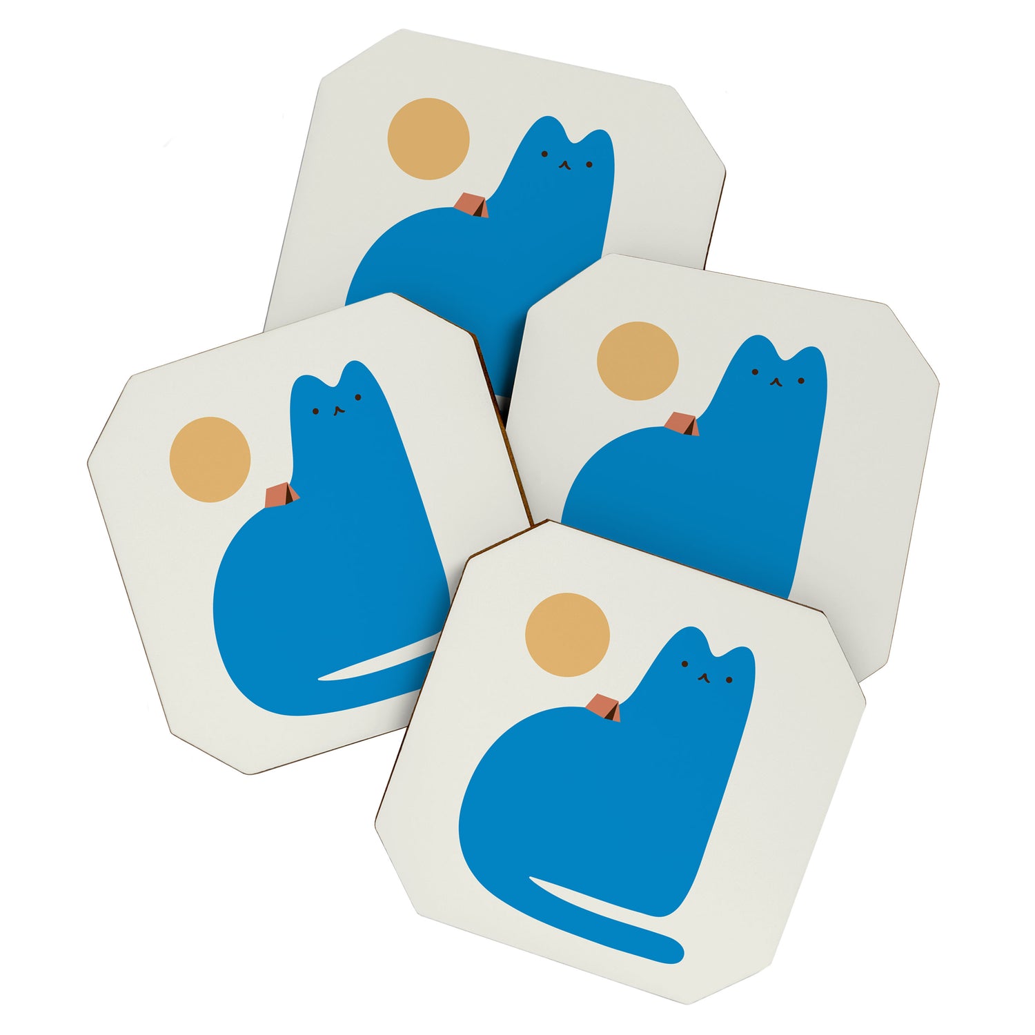 Cat Landscape 118B: Purrfect Campsite B Coaster Gallery Image 1