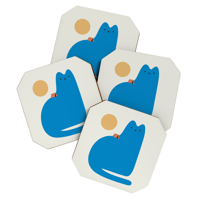 Cat Landscape 118B: Purrfect Campsite B Coaster Gallery Image 1
