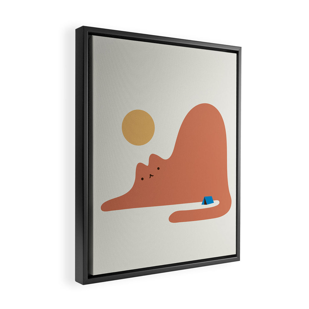 Cat Landscape 118C: Purrfect Campsite C Framed Canvas Print Gallery Image 2