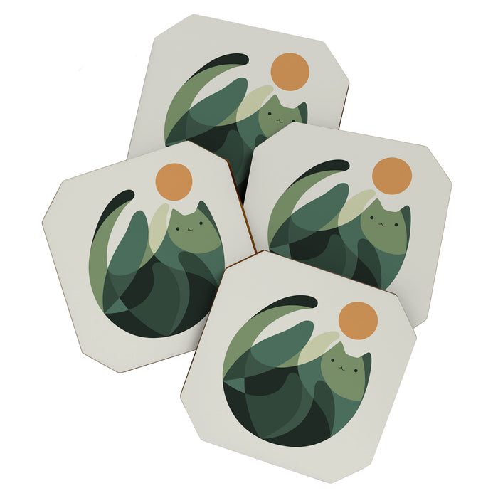 Cat Landscape 121 Coaster Gallery Image 1