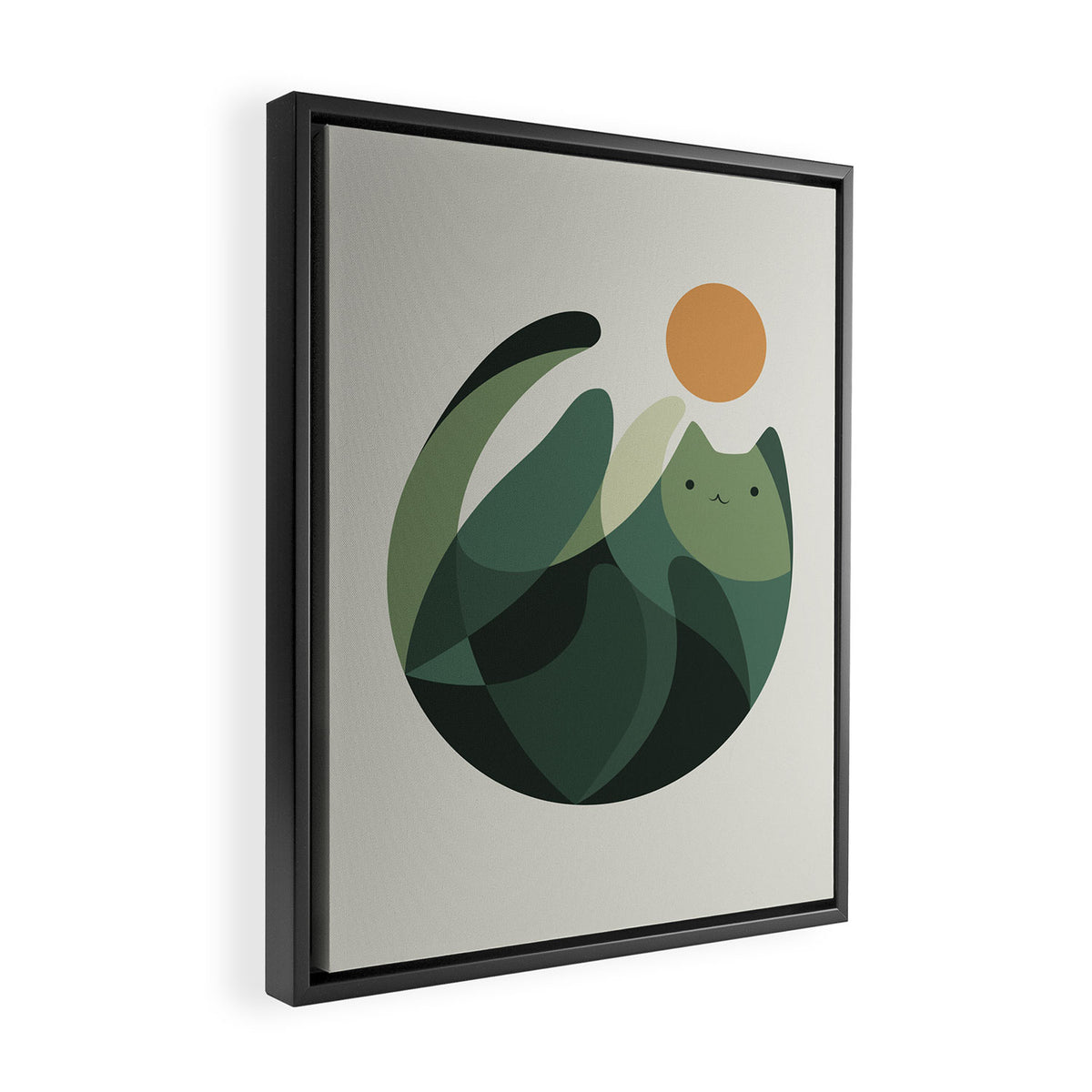 Cat Landscape 121 Framed Canvas Print Gallery Image 2