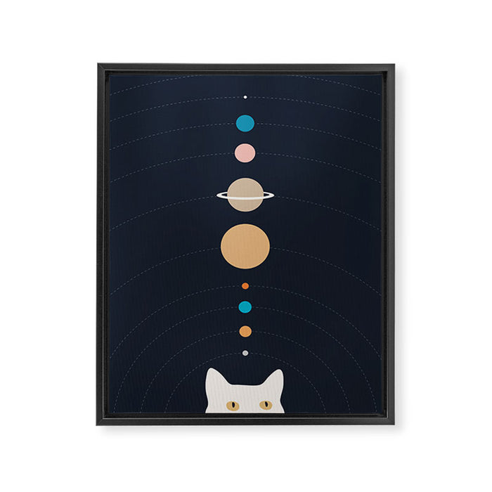 Cat Landscape 125 Framed Canvas Print Gallery Image 1