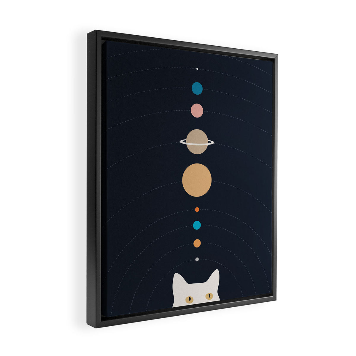 Cat Landscape 125 Framed Canvas Print Gallery Image 2