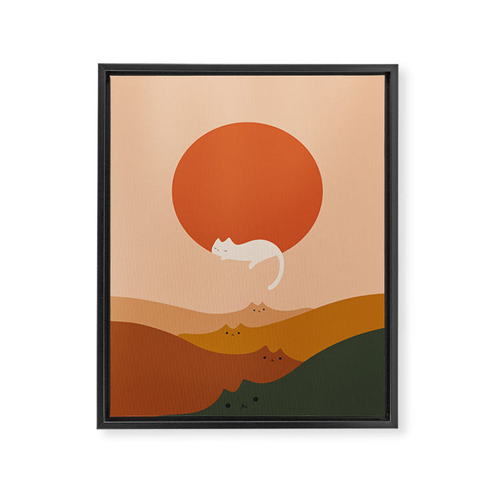 Cat Landscape 127: A Big Hole Framed Canvas Print Gallery Image 1