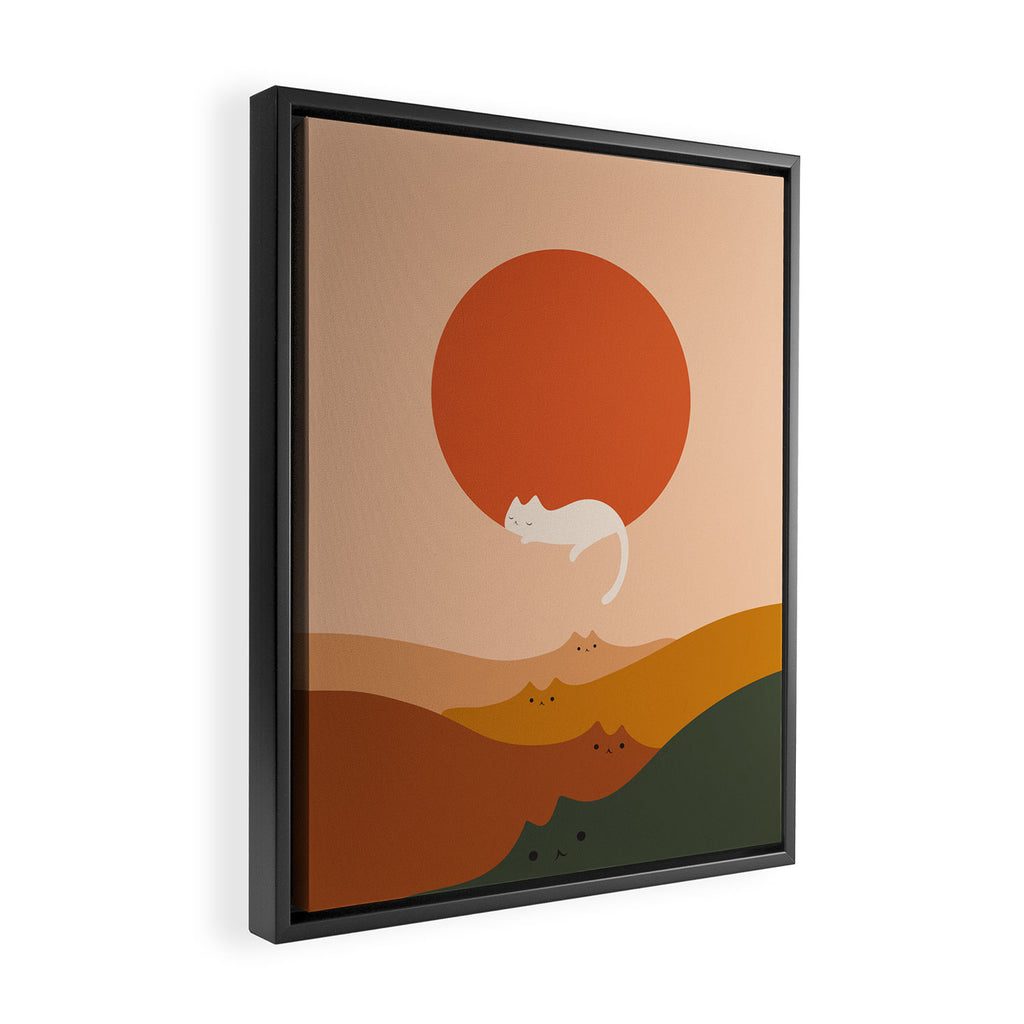 Cat Landscape 127: A Big Hole Framed Canvas Print Gallery Image 2