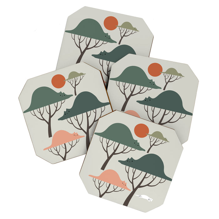Cat Landscape 128 Coaster Gallery Image 1