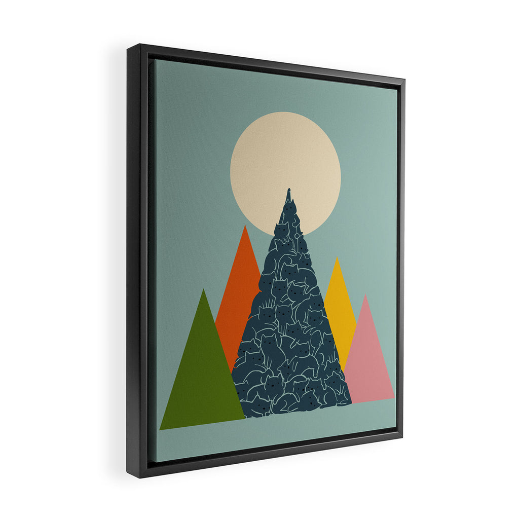 Cat Landscape 13 Framed Canvas Print Gallery Image 2