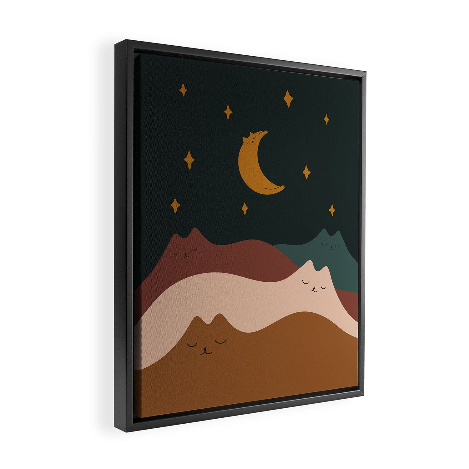 Cat Landscape 133 Framed Canvas Print Gallery Image 2
