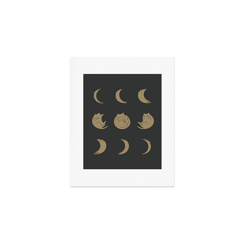 Cat Landscape 136: Cat Moon Art Print Gallery Image 1
