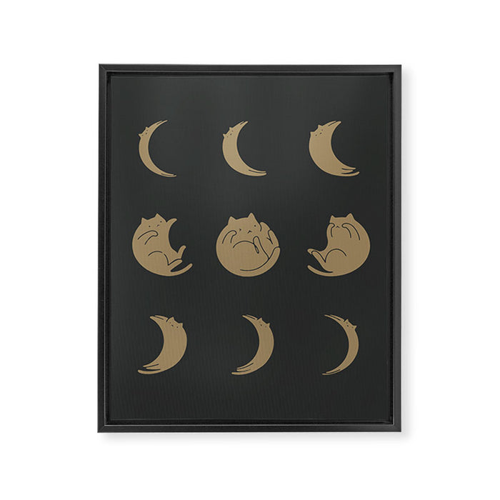 Cat Landscape 136: Cat Moon Framed Canvas Print Gallery Image 1