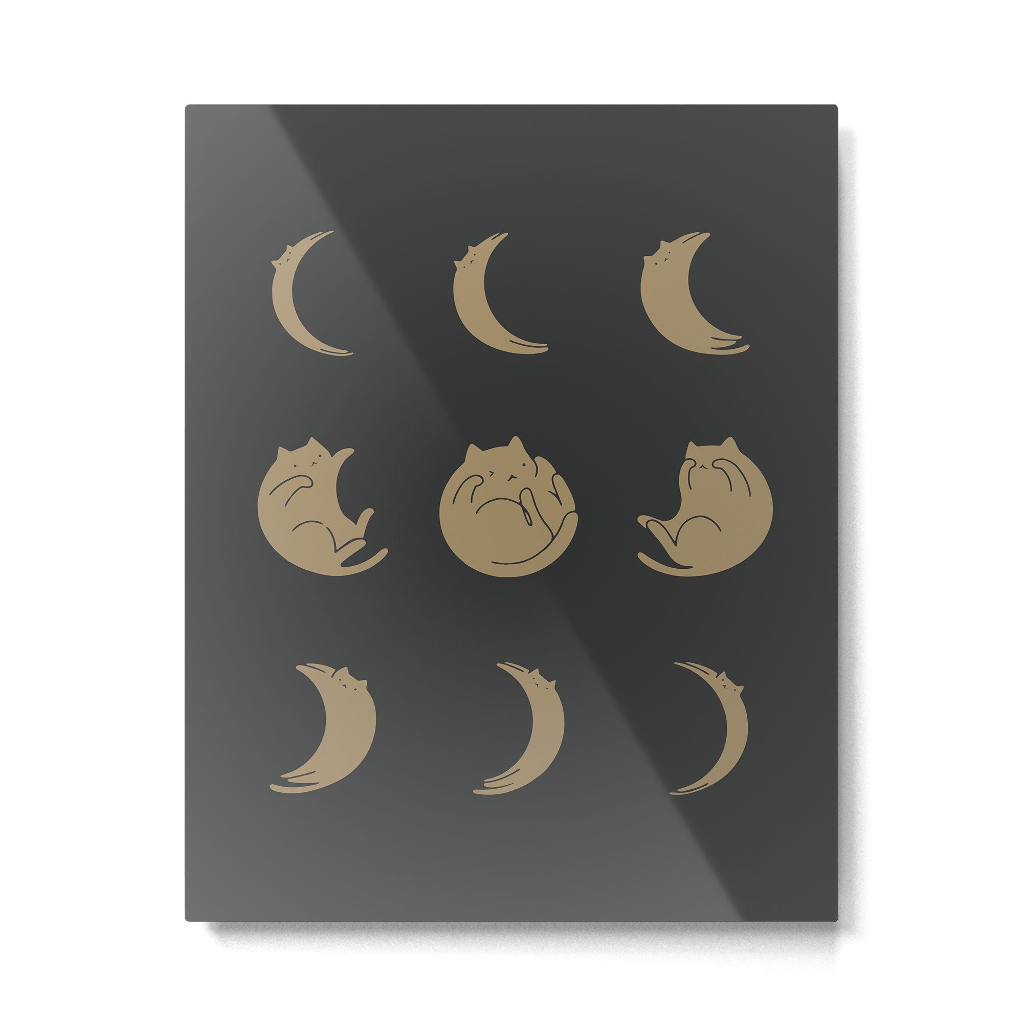 Cat Landscape 136: Cat Moon Metal Print Gallery Image 6