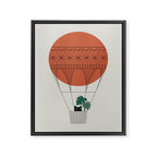 Cat Landscape 138: Hot Sun Balloon Framed Canvas Print Gallery Image 6