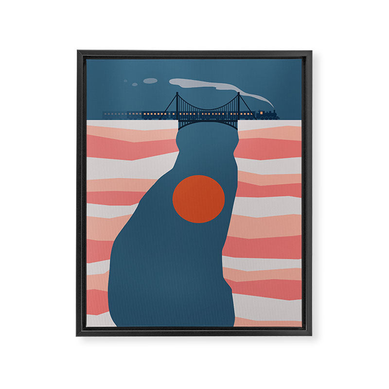 Cat Landscape 14 Framed Canvas Print Gallery Image 6
