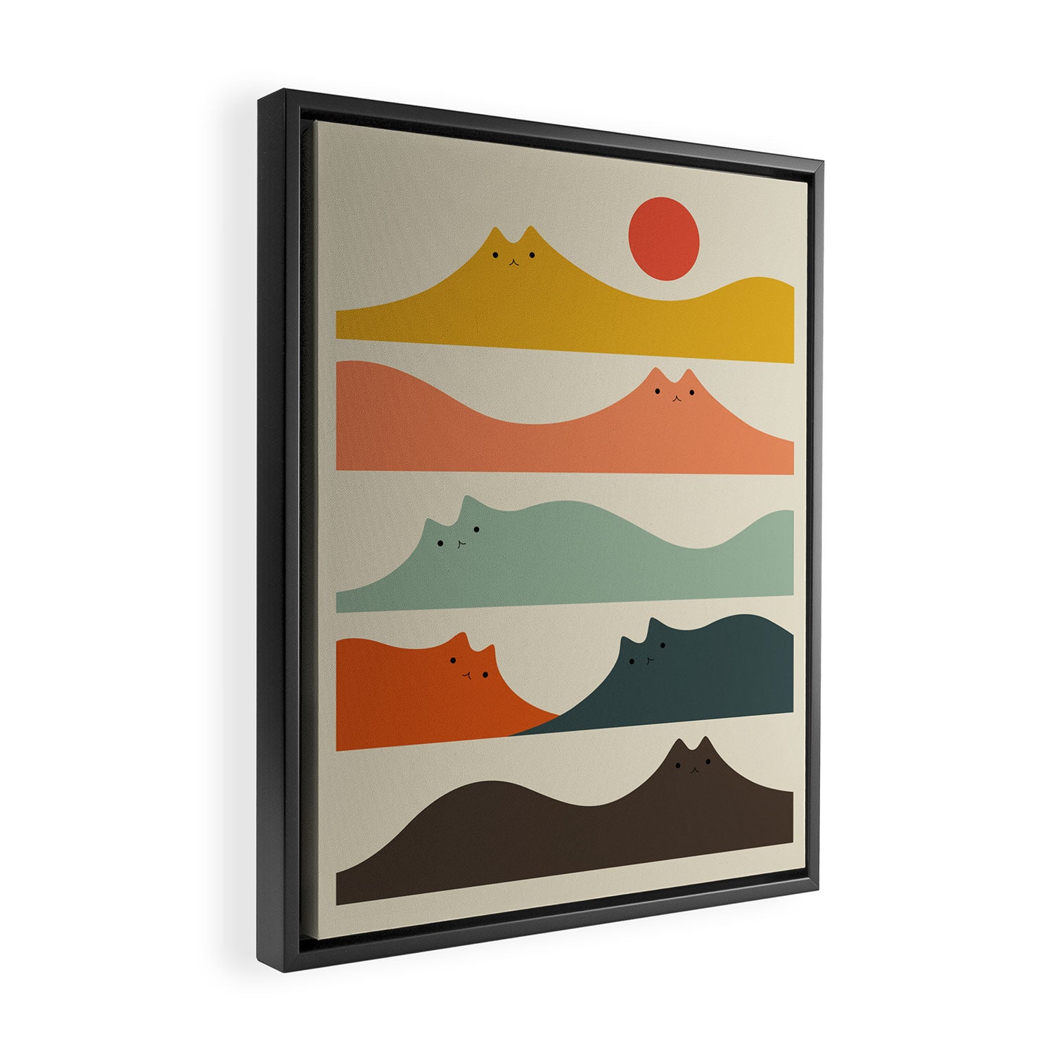 Cat Landscape 141 Framed Canvas Print Gallery Image 2