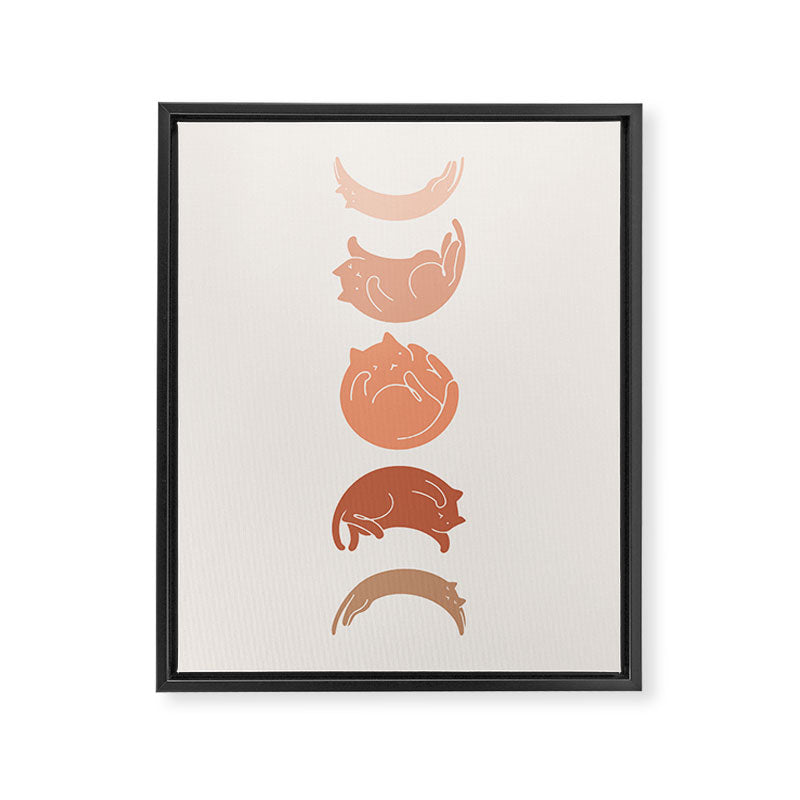 Cat Landscape 142: Cat Moon Framed Canvas Print Gallery Image 8