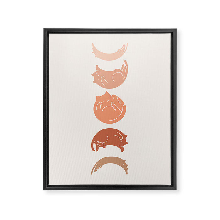 Cat Landscape 142: Cat Moon Framed Canvas Print Gallery Image 1