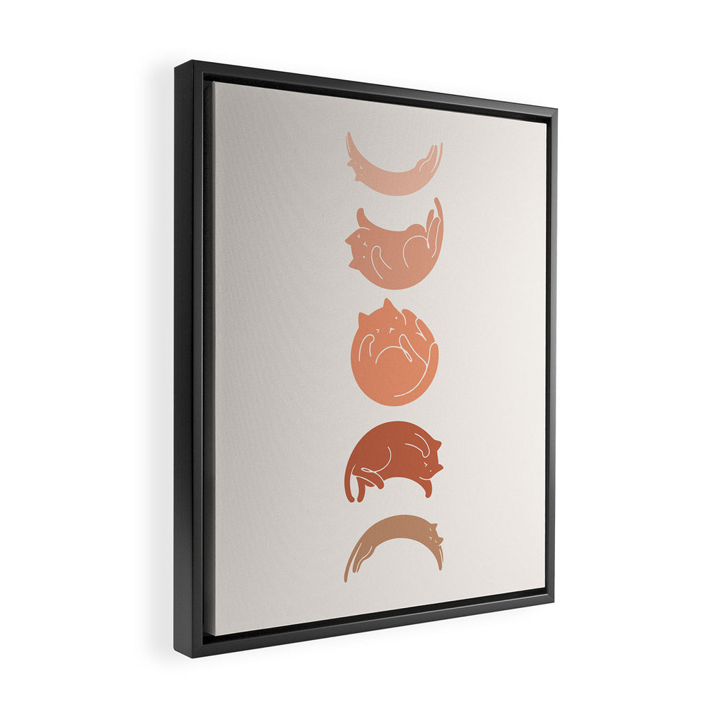 Cat Landscape 142: Cat Moon Framed Canvas Print Gallery Image 2