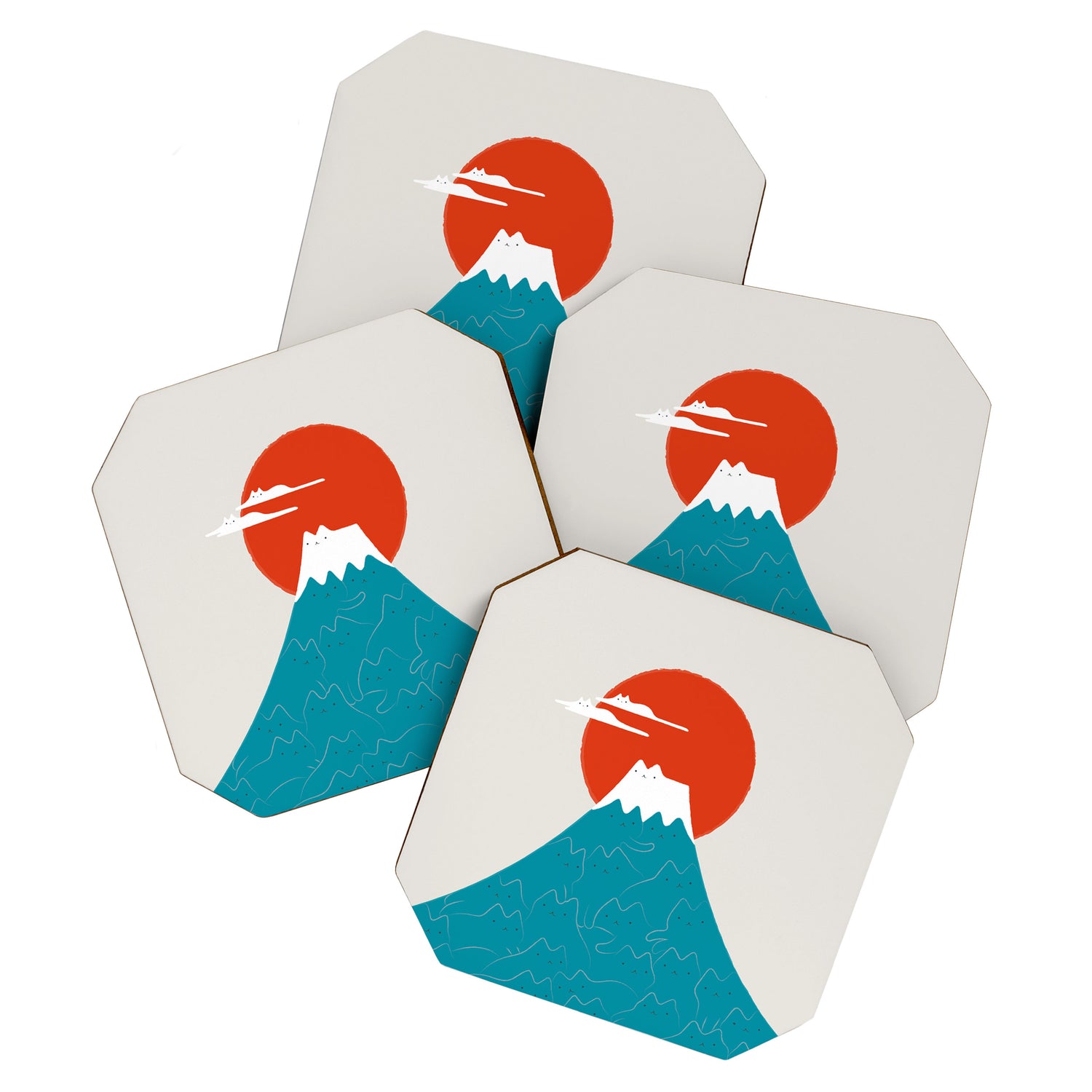 Cat Landscape 144 Coaster Gallery Image 1
