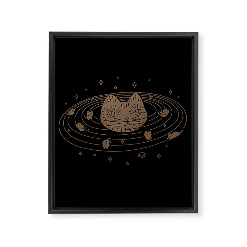 Cat Landscape 147: Caturn Framed Canvas Print Gallery Image 8