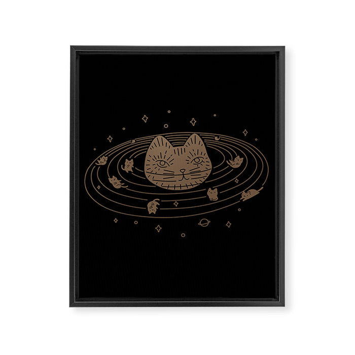 Cat Landscape 147: Caturn Framed Canvas Print Gallery Image 1