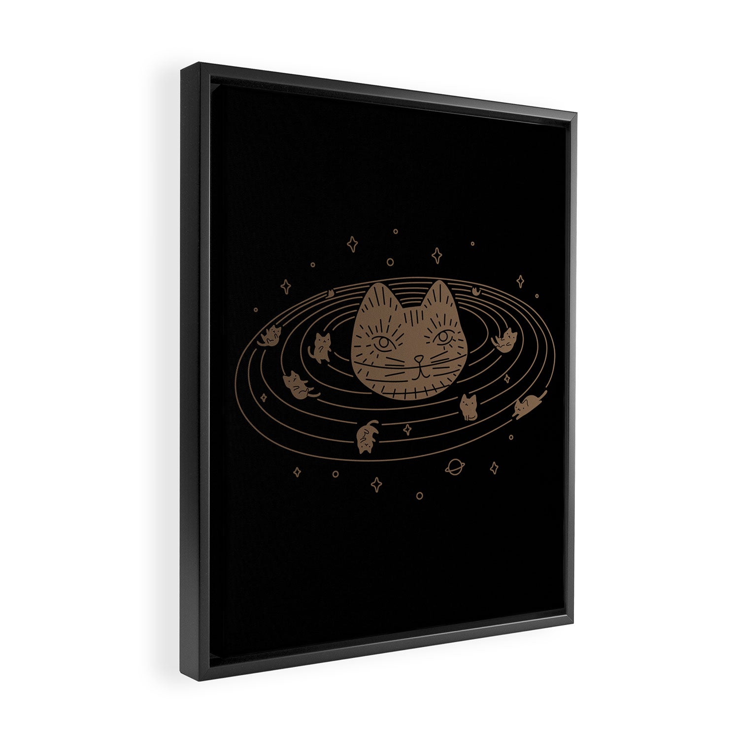 Cat Landscape 147: Caturn Framed Canvas Print Gallery Image 2