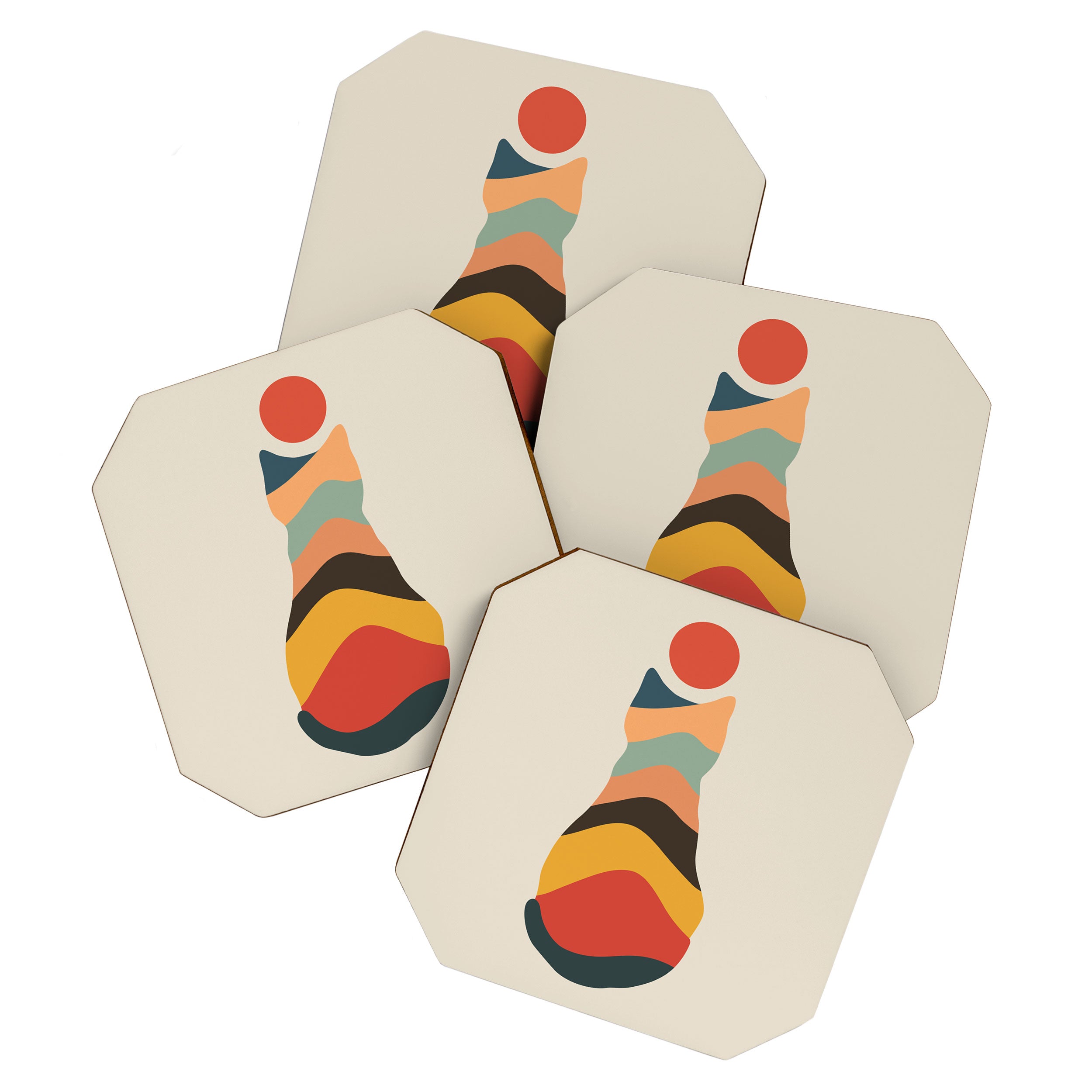 Cat Landscape 148 Coaster Gallery Image 1