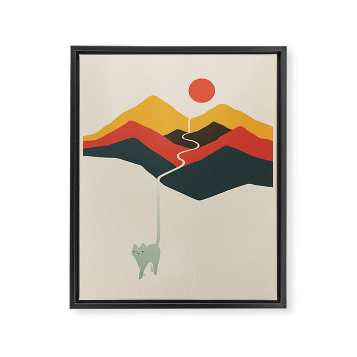 Cat Landscape 149 Framed Canvas Print Gallery Image 1
