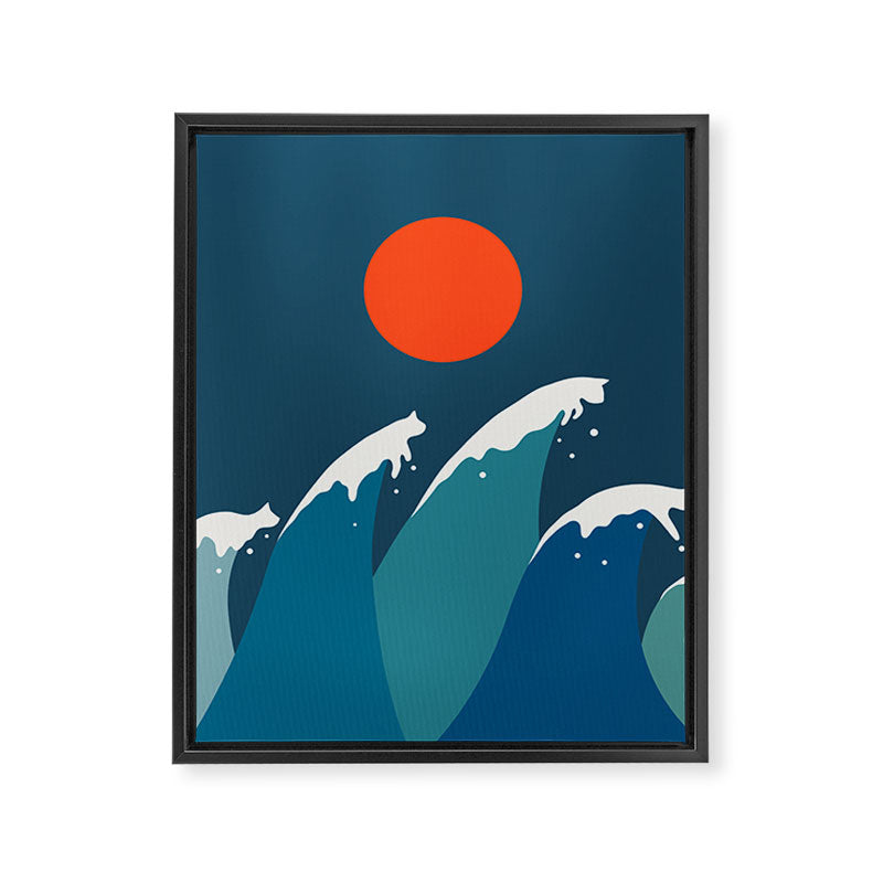 Cat Landscape 15 Framed Canvas Print Gallery Image 6