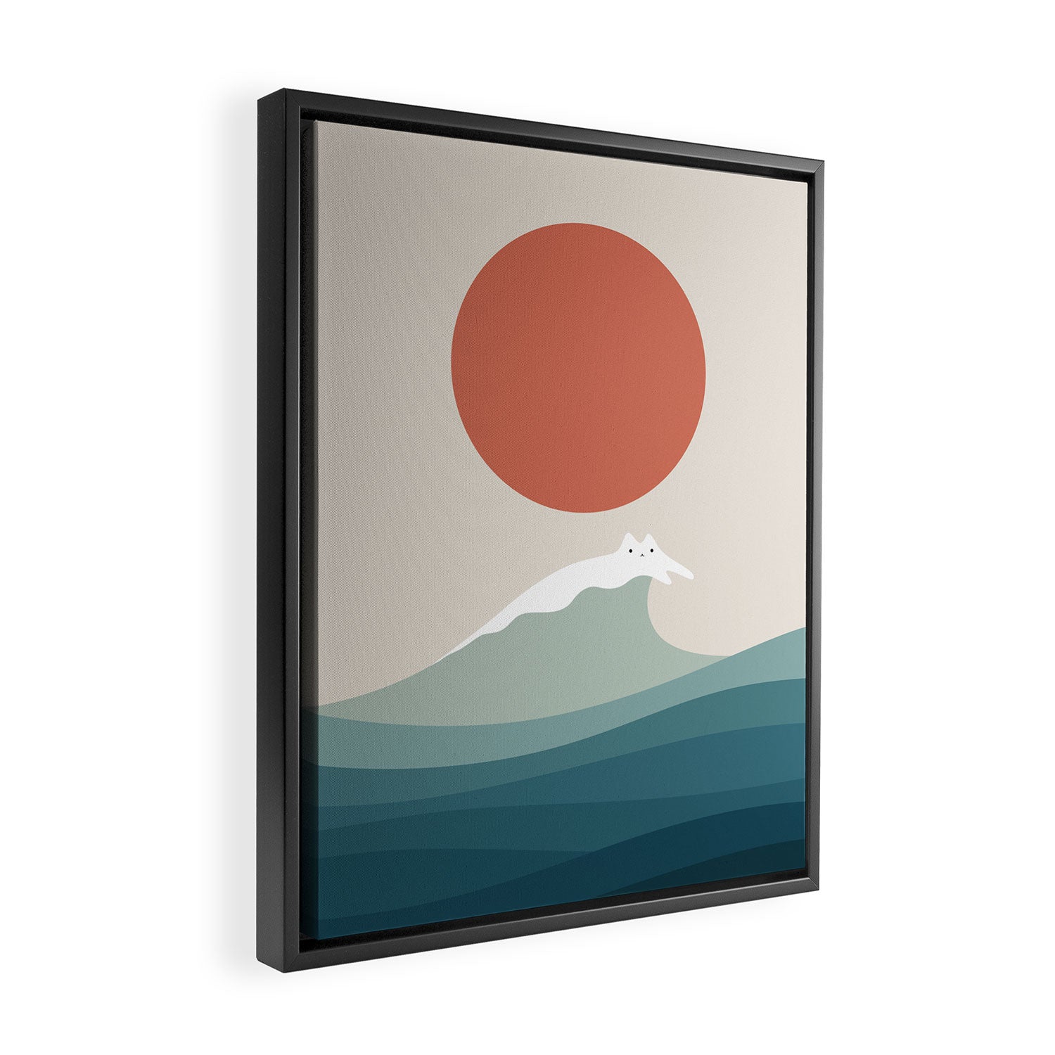 Cat Landscape 157 Framed Canvas Print Gallery Image 2