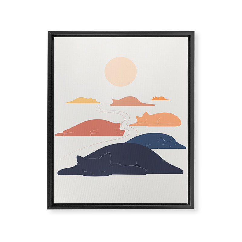 Cat Landscape 159 Framed Canvas Print Gallery Image 8