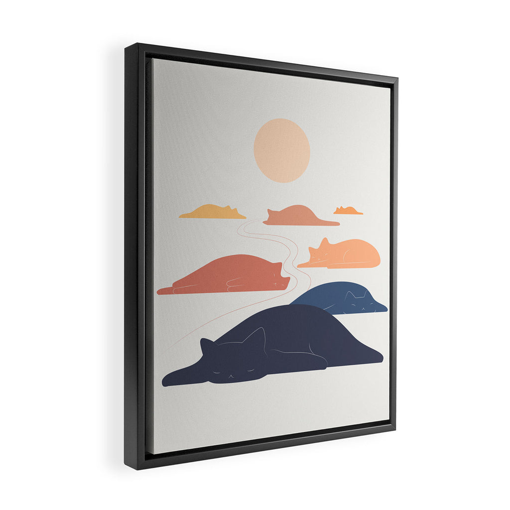 Cat Landscape 159 Framed Canvas Print Gallery Image 2