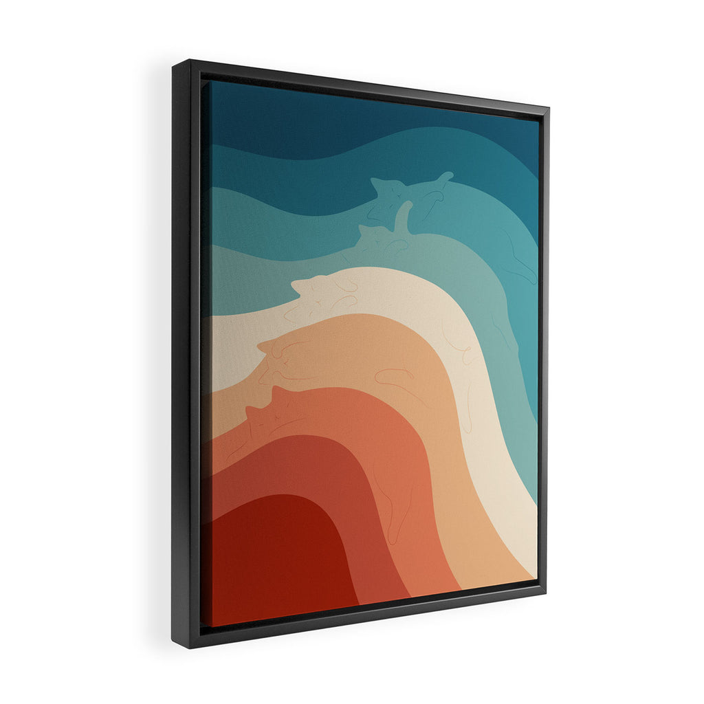 Cat Landscape 163 Framed Canvas Print Gallery Image 2