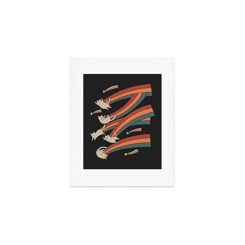 Cat Landscape 164: The Shooting Stars Art Print Gallery Image 1