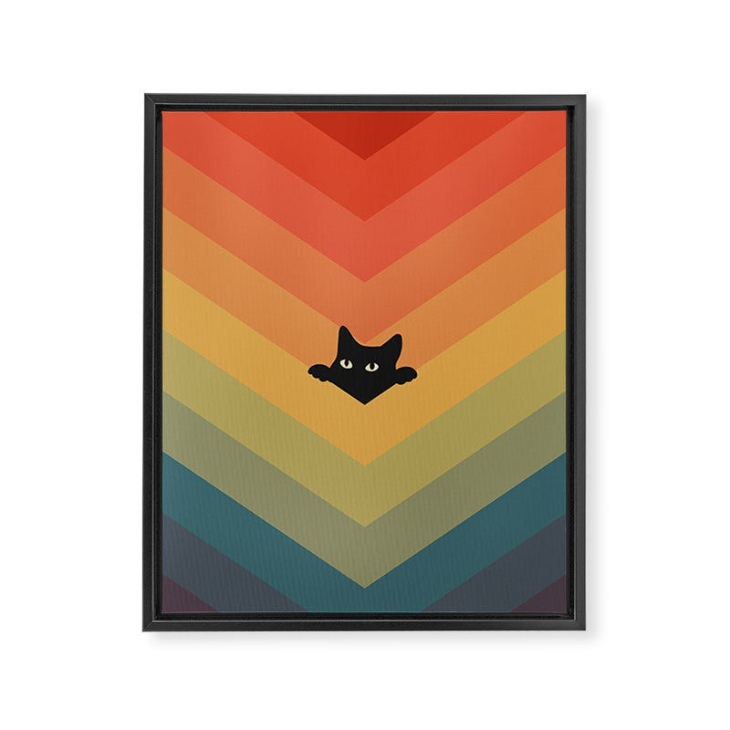 Cat Landscape 165 Framed Canvas Print Gallery Image 6