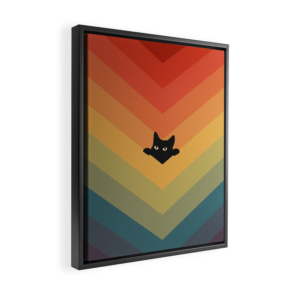 Cat Landscape 165 Framed Canvas Print Gallery Image 2