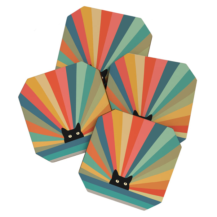 Cat Landscape 165C Coaster Gallery Image 1