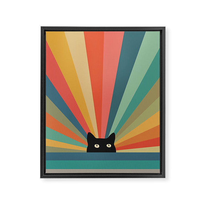 Cat Landscape 165C Framed Canvas Print Gallery Image 8